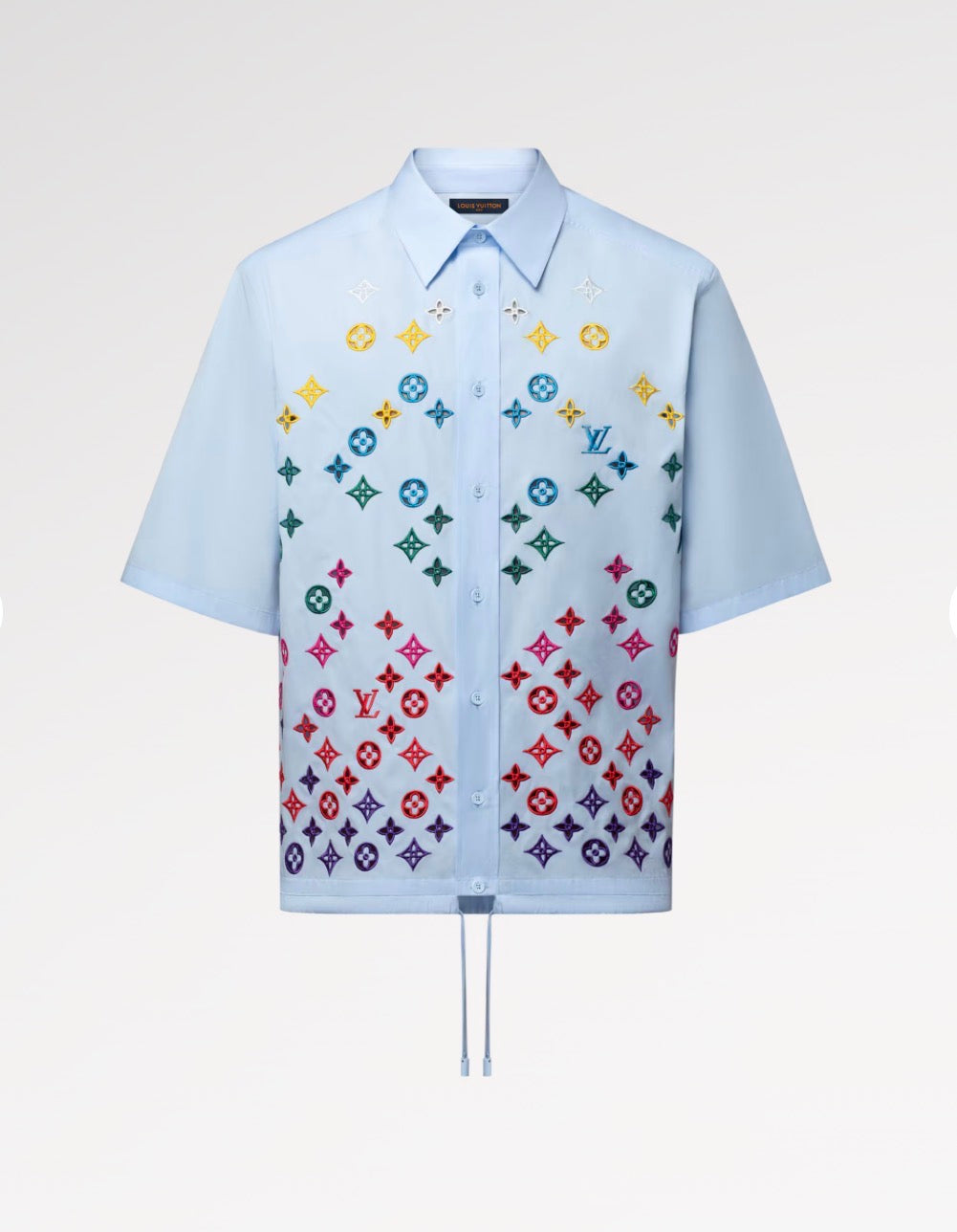 Monogram Flowers Embroidered Short-Sleeved Shirt