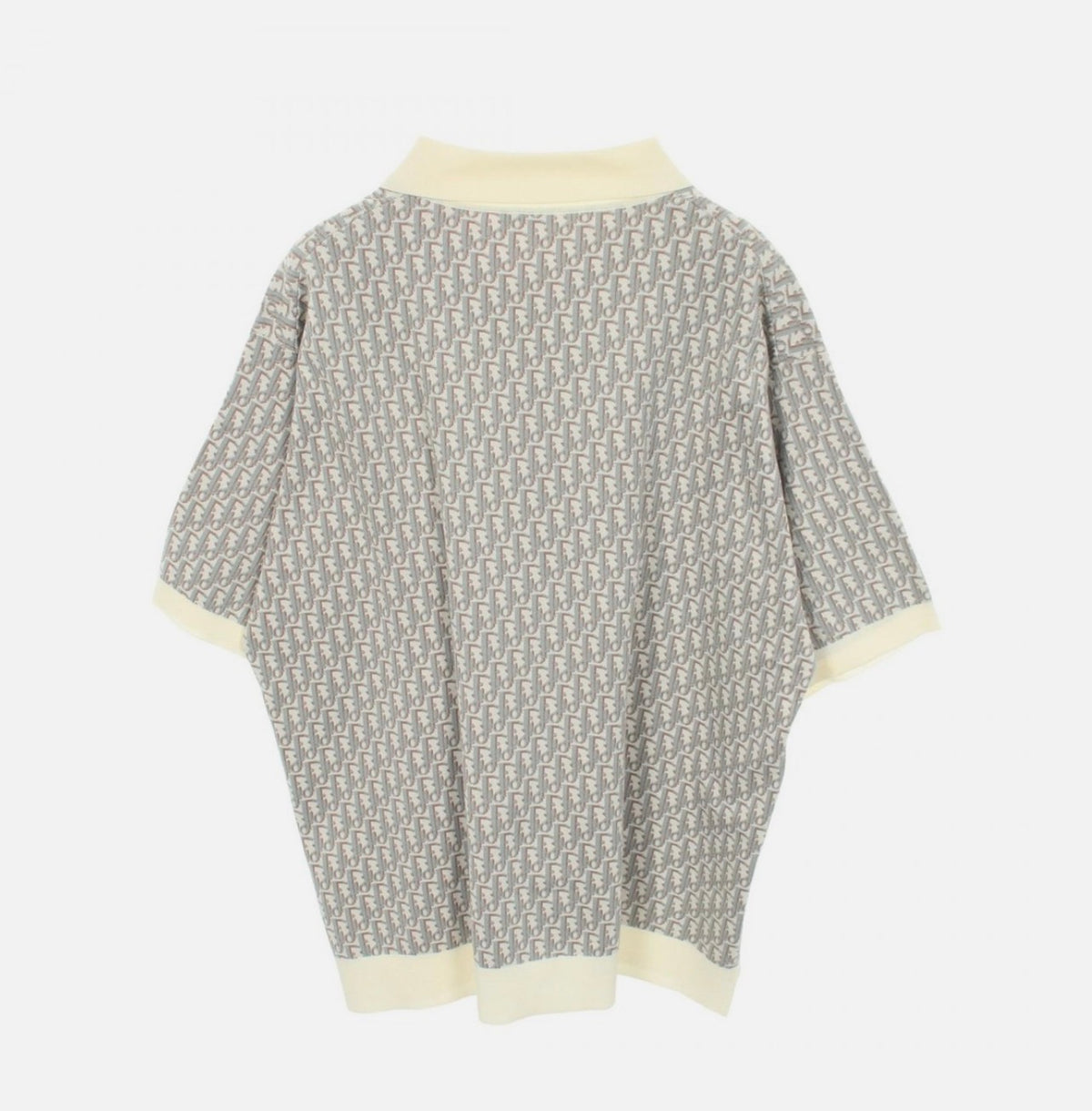 Dior Oblique Polo Shirt White Cotton Jacquard