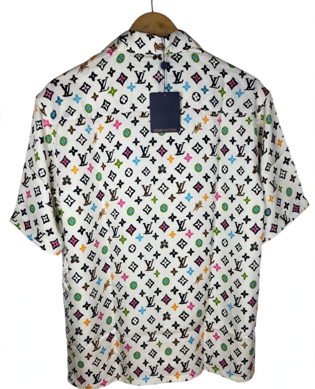 Louis Vuitton by Tyler, the Creator Monogram Printed Short-Sleeved Silk Shirt Multicolor