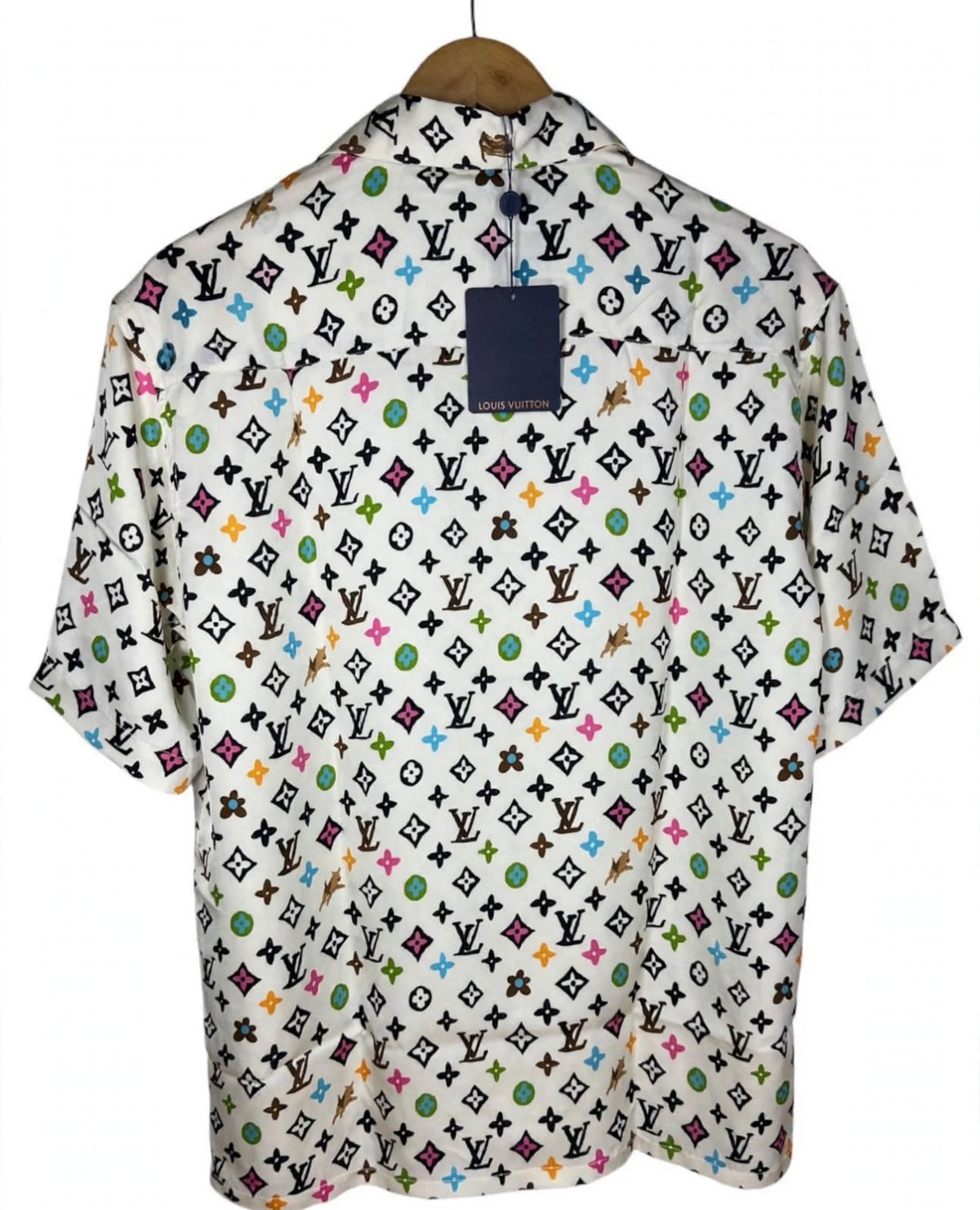 Louis Vuitton by Tyler, the Creator Monogram Printed Short-Sleeved Silk Shirt Multicolor