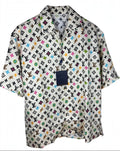 Louis Vuitton by Tyler, the Creator Monogram Printed Short-Sleeved Silk Shirt Multicolor