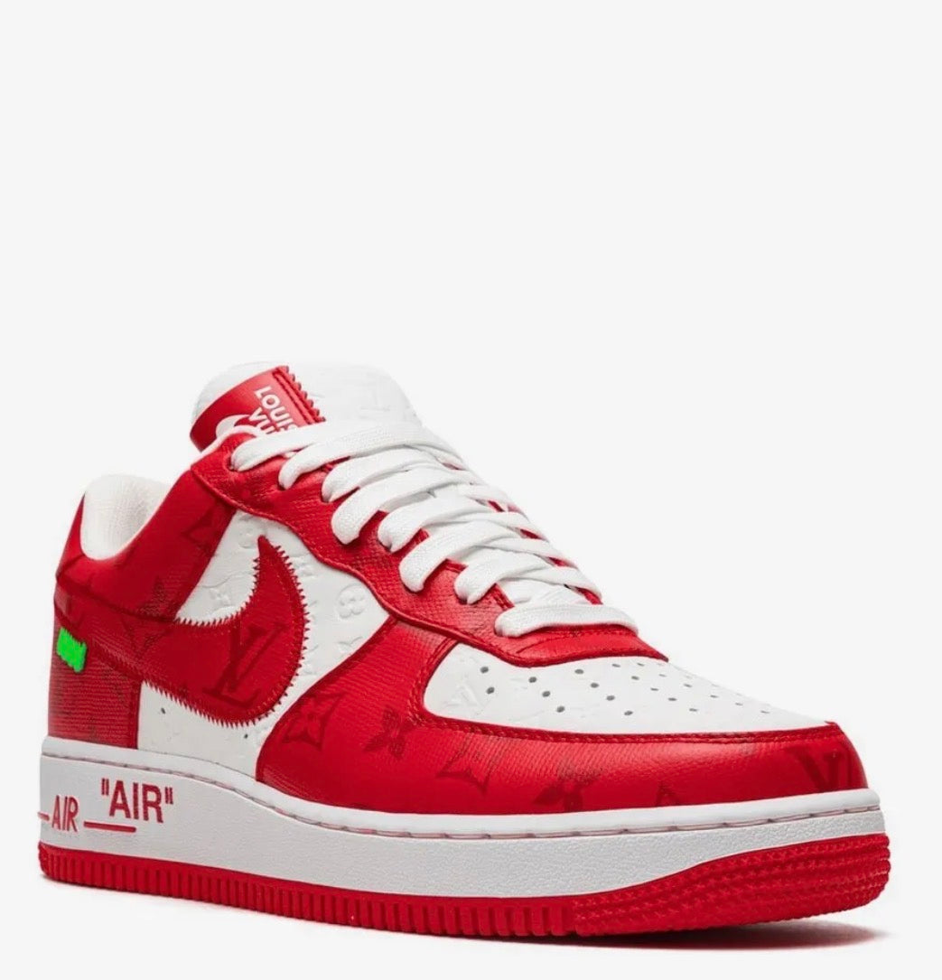 x Louis Vuitton Air Force 1 Low "Virgil Abloh - White/Red" sneakers
