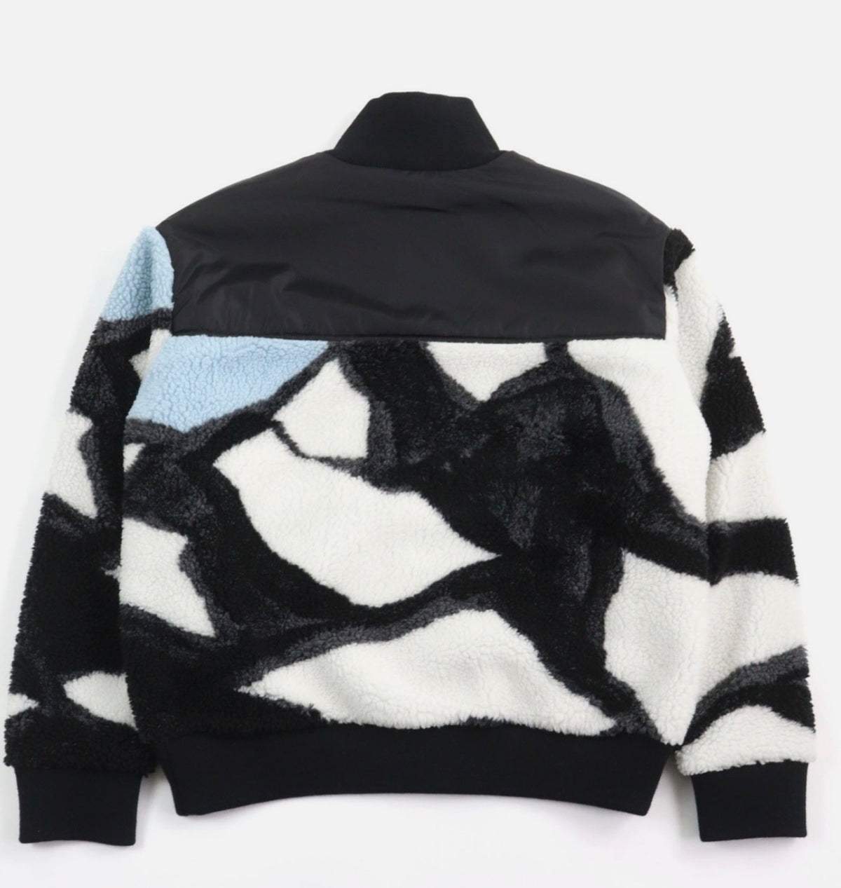 L.V Men’s Abstract Logo Bomber Jacket M Black/White/Blue