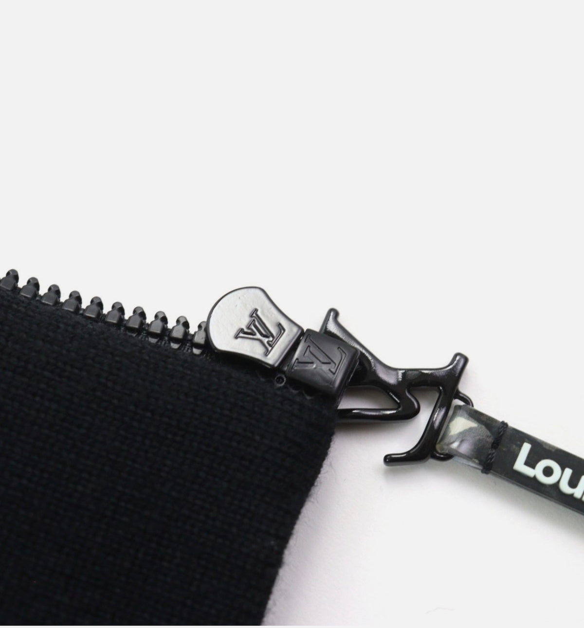 L.V Men’s Abstract Logo Bomber Jacket M Black/White/Blue