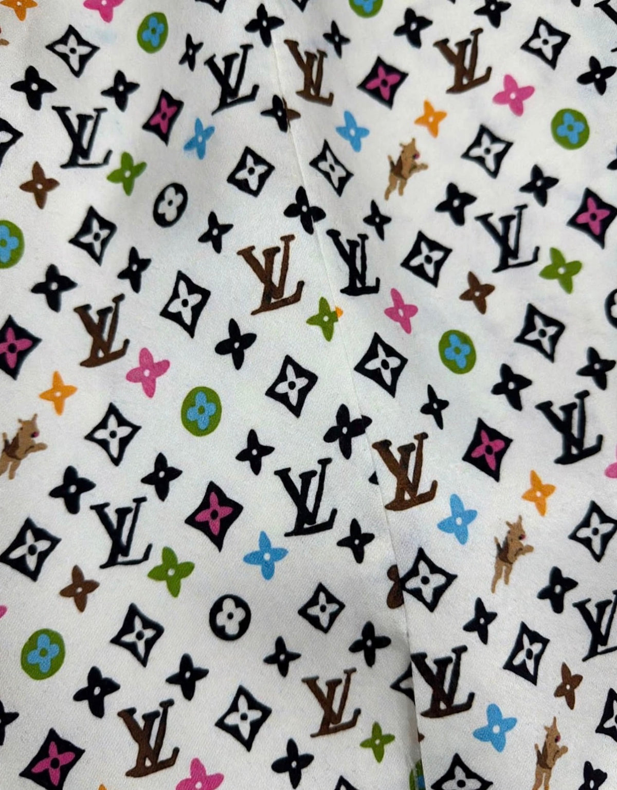 Louis Vuitton by Tyler, the Creator Monogram Printed Short-Sleeved Silk Shirt Multicolor