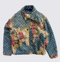 L.V x Virgin Abloh - Floral Monogram Padded Denim Jacket